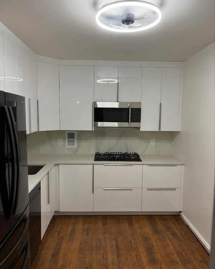 Renovated kitchen with quartz countertops in Tarrytown